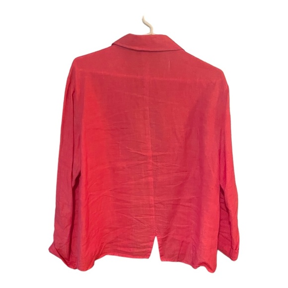 South Street Linen 💯 Linen Pink Button Down Blouse Size 1/Large - Picture 5 of 7